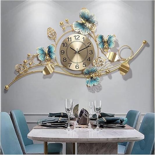 Décor Incredible Home Wall Clock for Living Room Stylish Peacock Vintage Vintage Design Metal Frame Antique Pendulum Unique Bedroom/Dining/Office/Farm/Cafes/Restaurant/Hotels/House/Hall Items