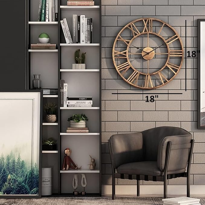 Craft2lance Wall Clock Decor Art Sculpture for Home Office Living Room Bedroom Restaurant Cafe (24" Inch/ 60 Cms)