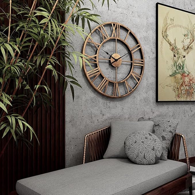 Craft2lance Wall Clock Decor Art Sculpture for Home Office Living Room Bedroom Restaurant Cafe (24" Inch/ 60 Cms)