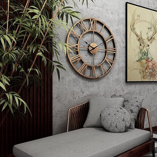 Craft2lance Wall Clock Decor Art Sculpture for Home Office Living Room Bedroom Restaurant Cafe (24" Inch/ 60 Cms)